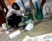 Rinascita di un muro_working progress_Alessandra Carloni artista_Roma_26.2.2015